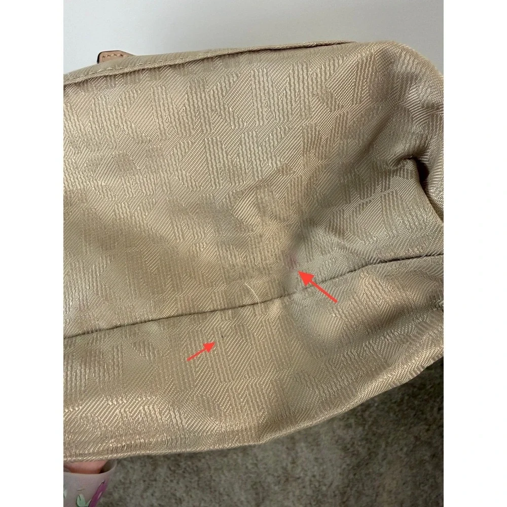 Michael Kors Crossbody Bag Women Medium Brown Signature Logo Gold‎ Hardware